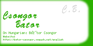 csongor bator business card